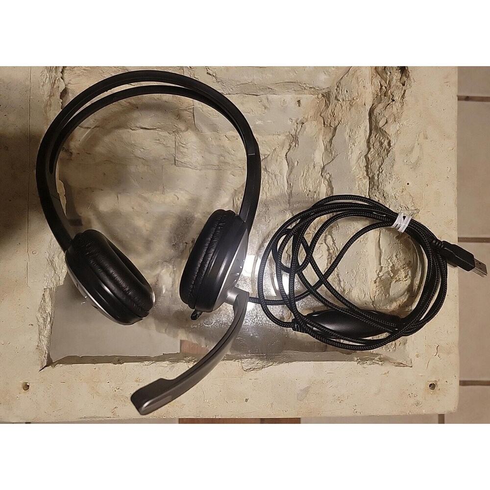 iMicro IMME282 USB Dual Headset Adjustable Microphone Volume Control Laptop